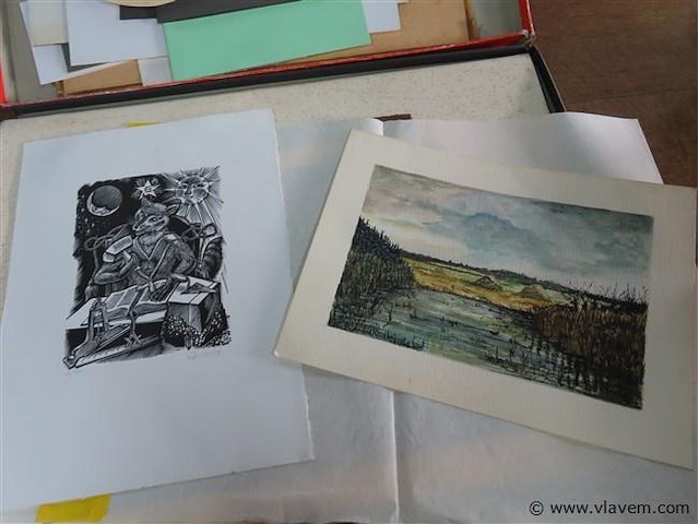 Map gevuld met diverse werken, oa jef van tuerenhout - afbeelding 28 van  31