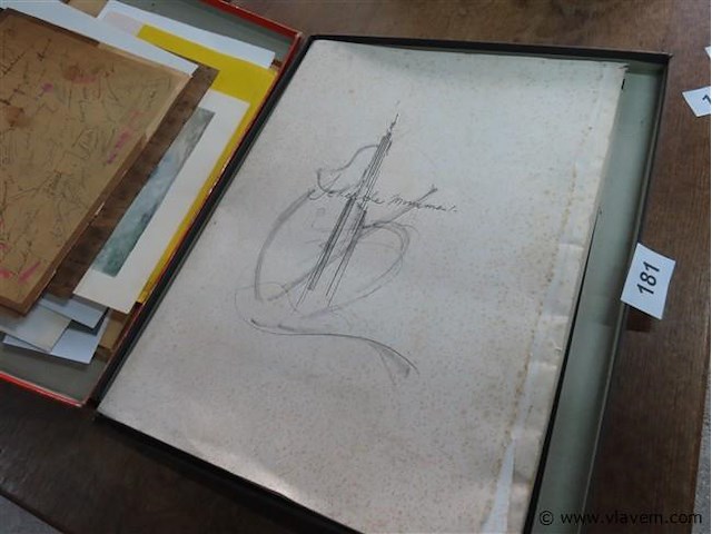 Map gevuld met diverse werken, oa jef van tuerenhout - afbeelding 31 van  31