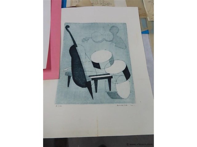 Map gevuld met diverse werken volgens foto's - afbeelding 7 van  9