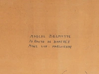Marcel delmotte (1901-1984), 'les premiers pas vers l'âge adulte', oil on unalit 50 x 60 cm. (19.67 x 23.62 in.), frame: 54 x 64 cm. (21.26 x 25.19 in.) - afbeelding 4 van  7