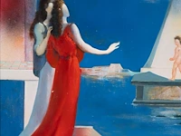 Marcel delmotte (1901-1984), 'les premiers pas vers l'âge adulte', oil on unalit 50 x 60 cm. (19.67 x 23.62 in.), frame: 54 x 64 cm. (21.26 x 25.19 in.) - afbeelding 7 van  7