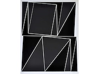 Marcel henri verdren - geometrische compositie - zeefdruk