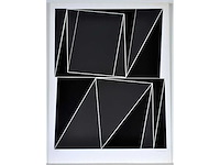 Marcel henri verdren - geometrische compositie - zeefdruk - afbeelding 6 van  7
