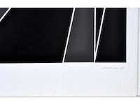 Marcel henri verdren - geometrische compositie - zeefdruk - afbeelding 1 van  4