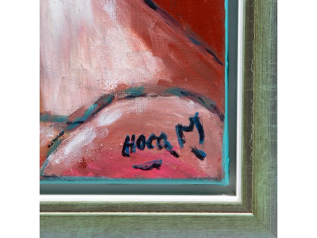 Marcel hocq (1933-2021), 'mon village', 2004, oil on canvas 80 x 70 cm. (31 1/2 x 27.55 in.), frame: 101.5 x 91.5 cm. (39.96 x 36.02 in.) - afbeelding 4 van  6