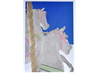 Marcel maeyer - kermispaarden - kleurenzeefdruk - afbeelding 1 van  7