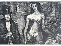 Marcel poncet - het dilemma - lithografie - afbeelding 1 van  8