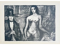 Marcel poncet - het dilemma - lithografie - afbeelding 2 van  8