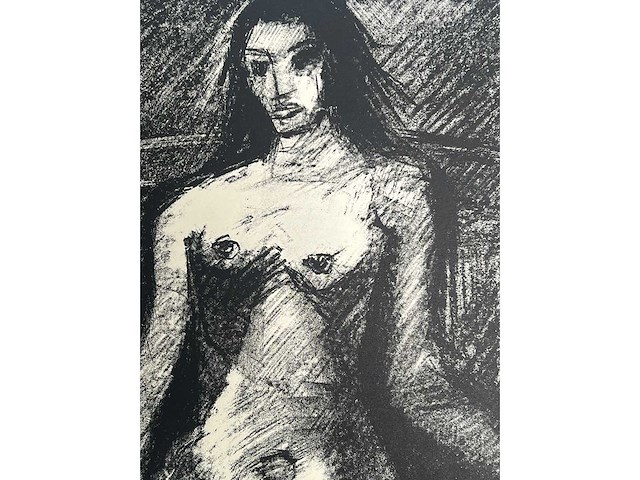 Marcel poncet - het dilemma - lithografie - afbeelding 4 van  8