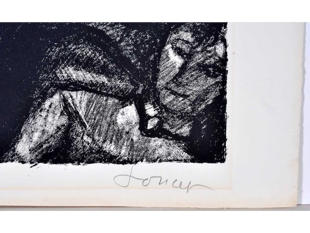 Marcel poncet - het dilemma - lithografie - afbeelding 1 van  3