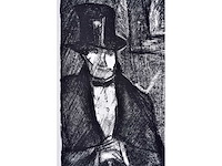 Marcel poncet - het dilemma - lithografie - afbeelding 3 van  3