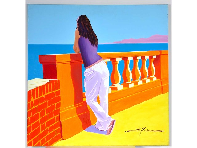 Marco kooiman - lungomare - acryl op doek - 100x100 cm - afbeelding 8 van  13