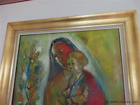 Maria met kind, olie op doek - afbeelding 2 van  3