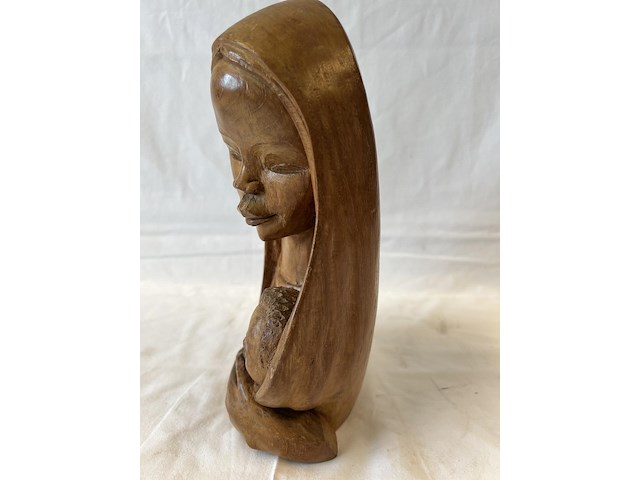 Mariabeeld met de hand gesculpteerd - afbeelding 2 van  3