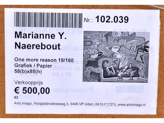 Marianne naerebout - one more reason - kleurenzeefdruk - afbeelding 2 van  9
