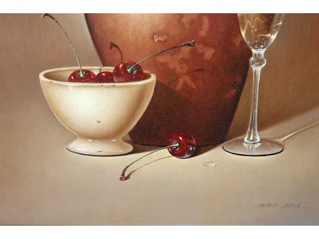 Mario jung - stilleven - olieverf schilderij - afbeelding 2 van  3
