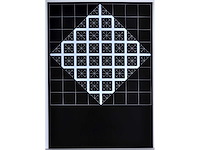 Mark verstockt - geometrisch abstracte compositie - kleurenzeefdruk - 1976 - afbeelding 1 van  6