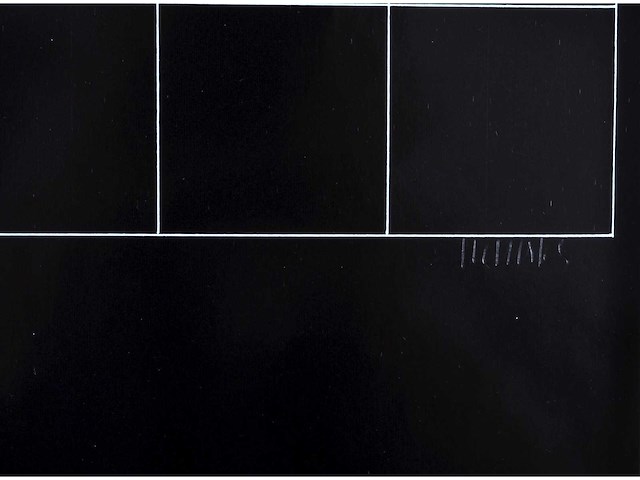 Mark verstockt - geometrisch abstracte compositie - kleurenzeefdruk - 1976 - afbeelding 3 van  6