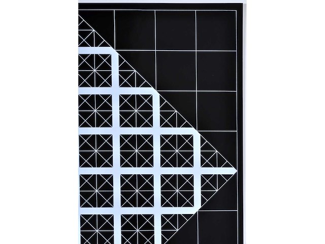 Mark verstockt - geometrisch abstracte compositie - kleurenzeefdruk - 1976 - afbeelding 6 van  6