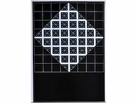 Mark verstockt - geometrisch abstracte compositie - kleurenzeefdruk - 1976