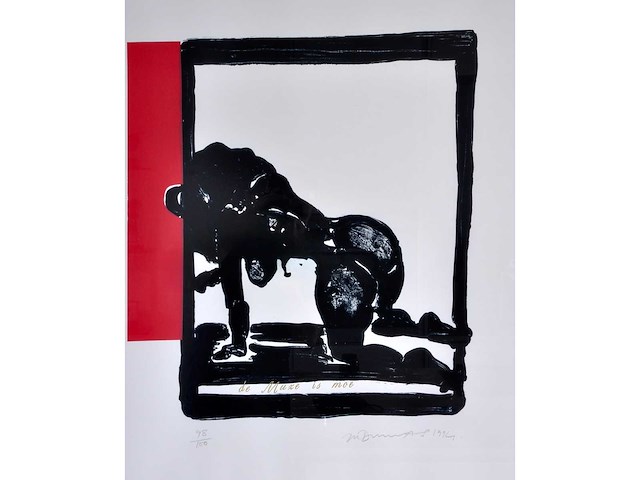 Marlene dumas - de muze is moe - kleurenzeefdruk - afbeelding 4 van  10