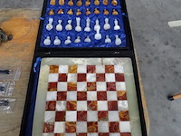 Marmer schaakspel - afbeelding 1 van  3