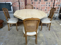 Marmeren tafel met 4 stoelen - afbeelding 3 van  6