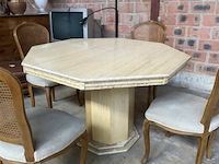 Marmeren tafel met 4 stoelen - afbeelding 4 van  6