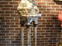 Marmeren zuil met jezus christus h=±150cm