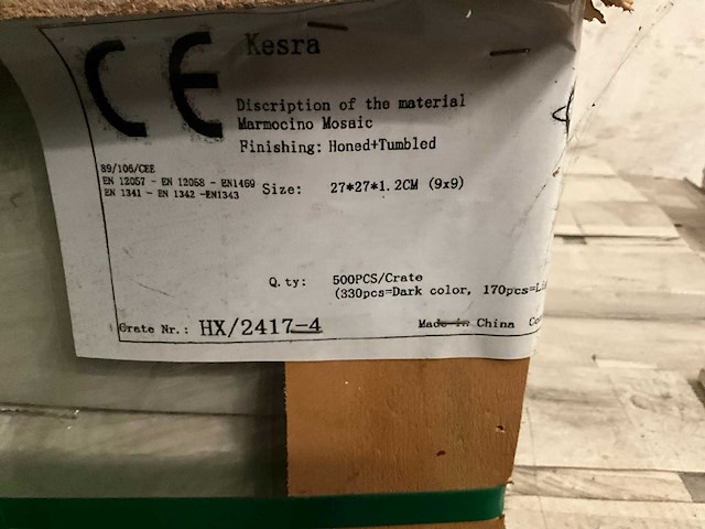 Marmochino kesra grote partij mozaïek tegel - afbeelding 5 van  5