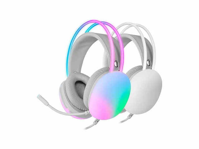 Mars gaming mh-glow, 360° full chroma rgb flow headset, geluidsdempend microfoon, ultralicht design, memory foam, windows/ps4/ps5/xbox series x|s/one/mac/switch/switch 2/smartphone/tablet, zwart - afbeelding 7 van  7