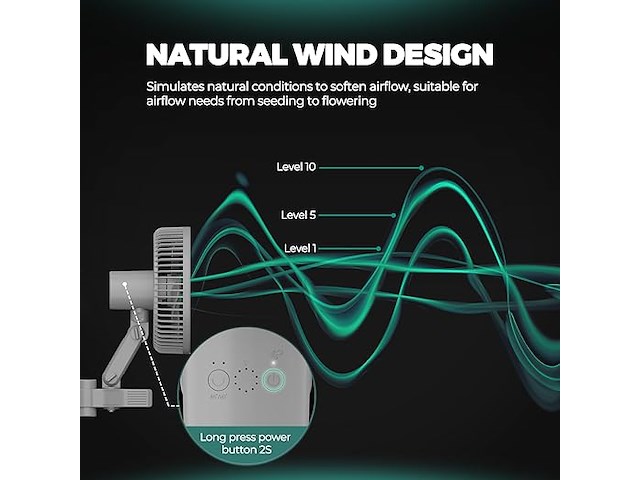 Mars hydro clip-on ventilator - afbeelding 2 van  7