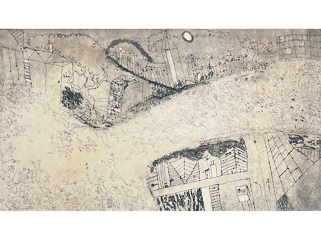 Marten bierman - ets - afbeelding 1 van  14