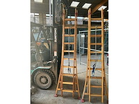 Martin 2x10 houten ladder (2x) - afbeelding 2 van  5