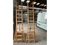 Martin 2x10 houten ladder (2x) - afbeelding 3 van  5