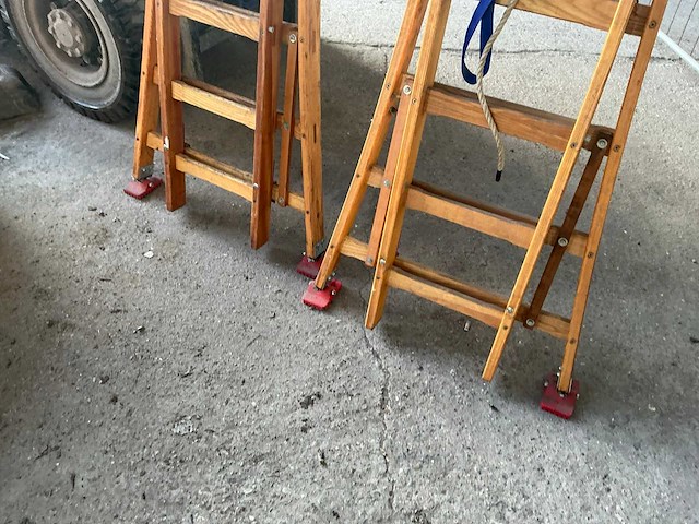 Martin 2x10 houten ladder (2x) - afbeelding 4 van  5