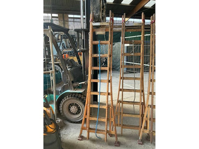 Martin 2x9 houten ladder (3x) - afbeelding 2 van  6