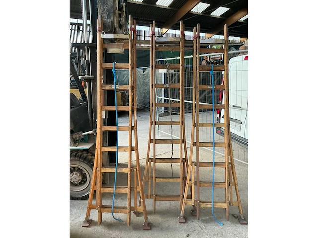 Martin 2x9 houten ladder (3x) - afbeelding 3 van  6