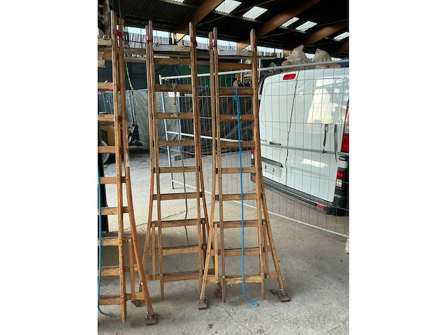 Martin 2x9 houten ladder (3x) - afbeelding 4 van  6