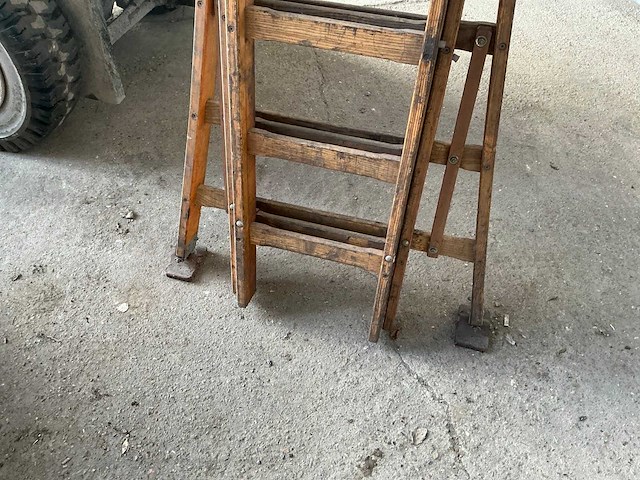 Martin 3x10 3 delige houten schuifladder - afbeelding 2 van  3