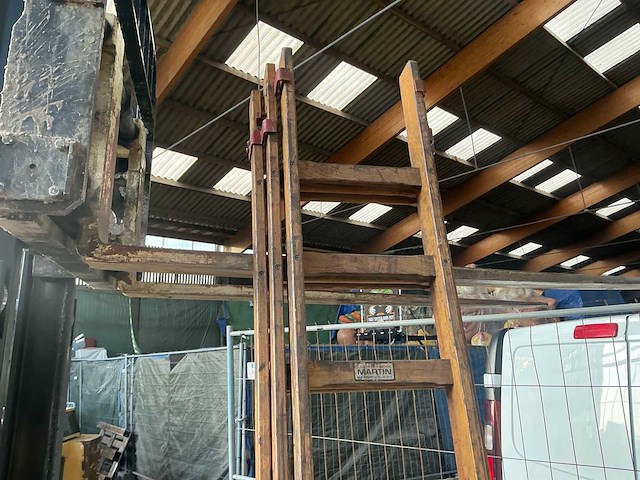 Martin 3x10 3 delige houten schuifladder - afbeelding 3 van  3