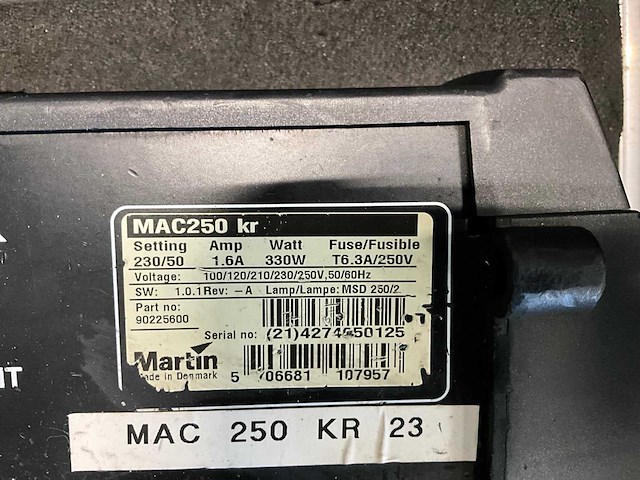 Martin mac 250 krypton moving head (2x) - afbeelding 5 van  6