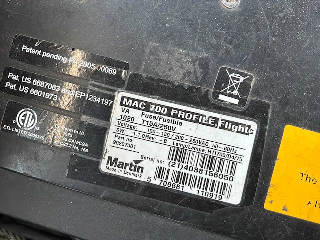 Martin mac 700 moving head (2x) - afbeelding 13 van  13
