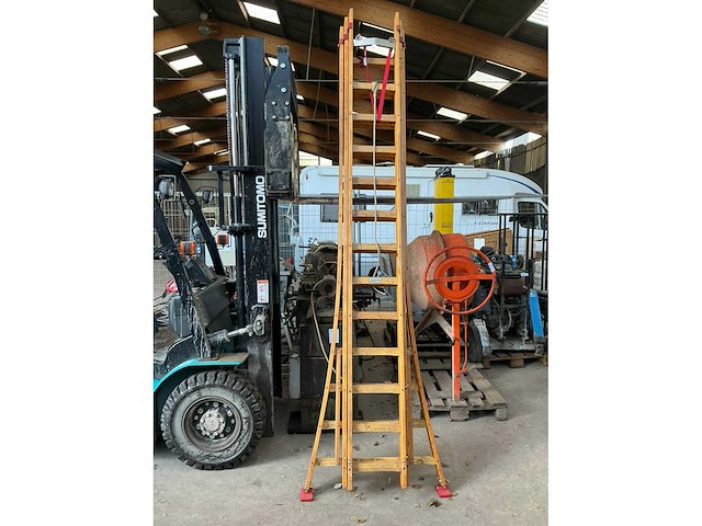 Martin t3 3 delige houten ladder - afbeelding 1 van  4