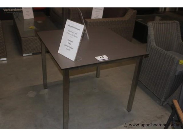 Martinique tafel 200x100 hpl taupe - afbeelding 1 van  1