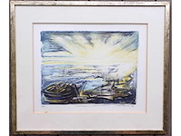 Mary habsch - scintillement (variation bleu) - litho - ingelijst - afbeelding 1 van  1