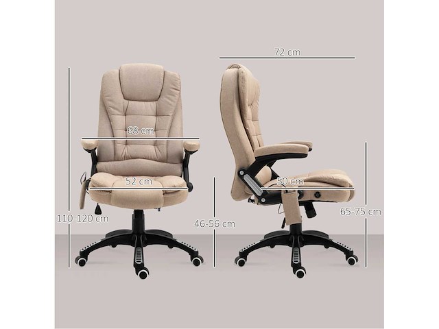 Massage en verwarmde bureaustoel, bureaustoel - afbeelding 6 van  11