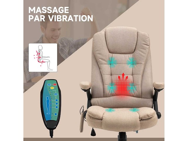 Massage en verwarmde bureaustoel, bureaustoel - afbeelding 7 van  11