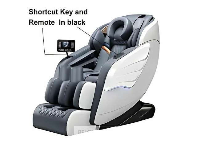 Massage zetel kleur : donker grijs - wit - afbeelding 1 van  5