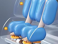 Massage zetel, kleur goud - wit - afbeelding 2 van  5